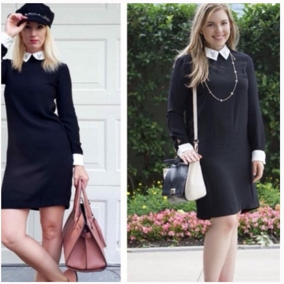 Victoria Beckham | Black bunny printed collar sheath dress - Picture 5 of 16